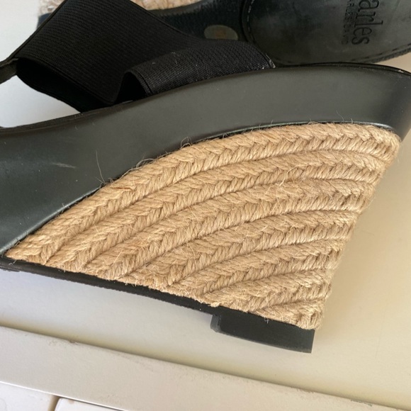 Charles by Charles David Black T-Strap Espadrilles size 10 - Picture 10 of 12